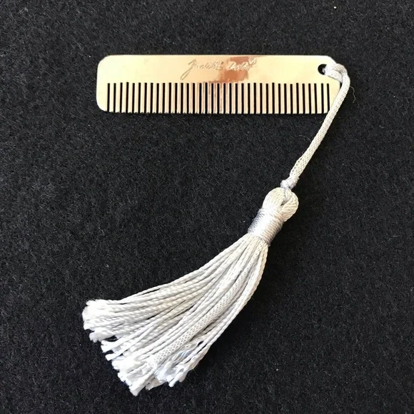 Vintage Judith Leiber Made in Italy Mini Comb with Tassel Hair Accessory Small Mirror & Comb by Designer Judith Leiber Made in Italy  main image 4